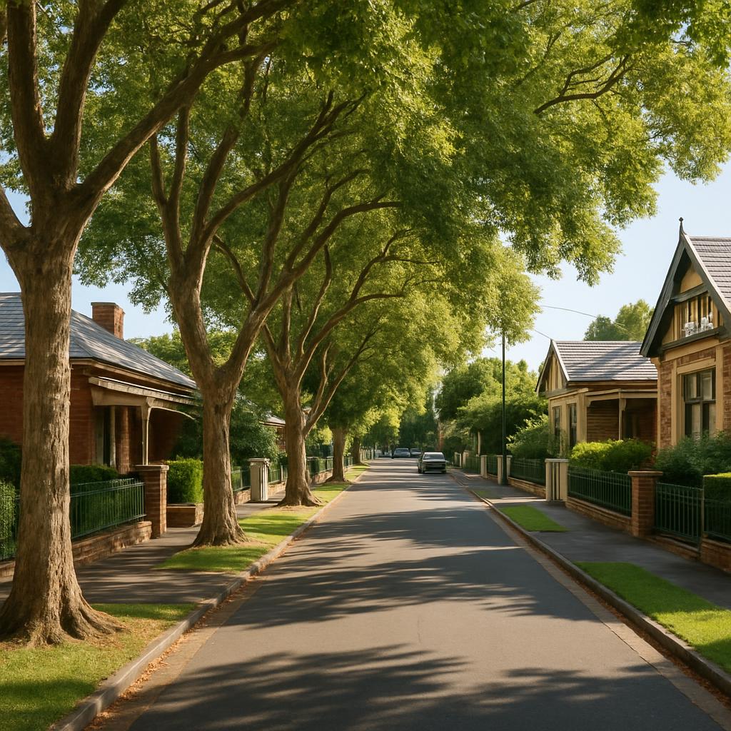 Established Adelaide street with mature trees and tidy period homes
