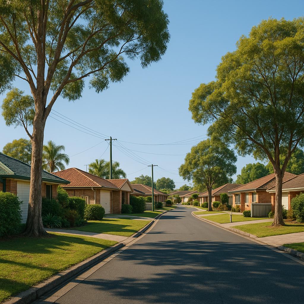 Bracken Ridge suburban street with detached family homes