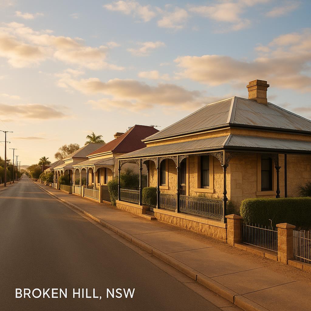Broken Hill heritage streetscape with outback character