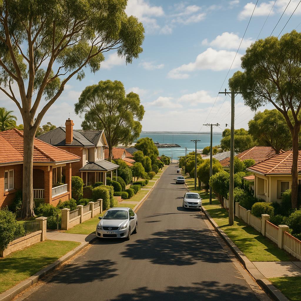 Bunbury WA residential streetscape with established homes