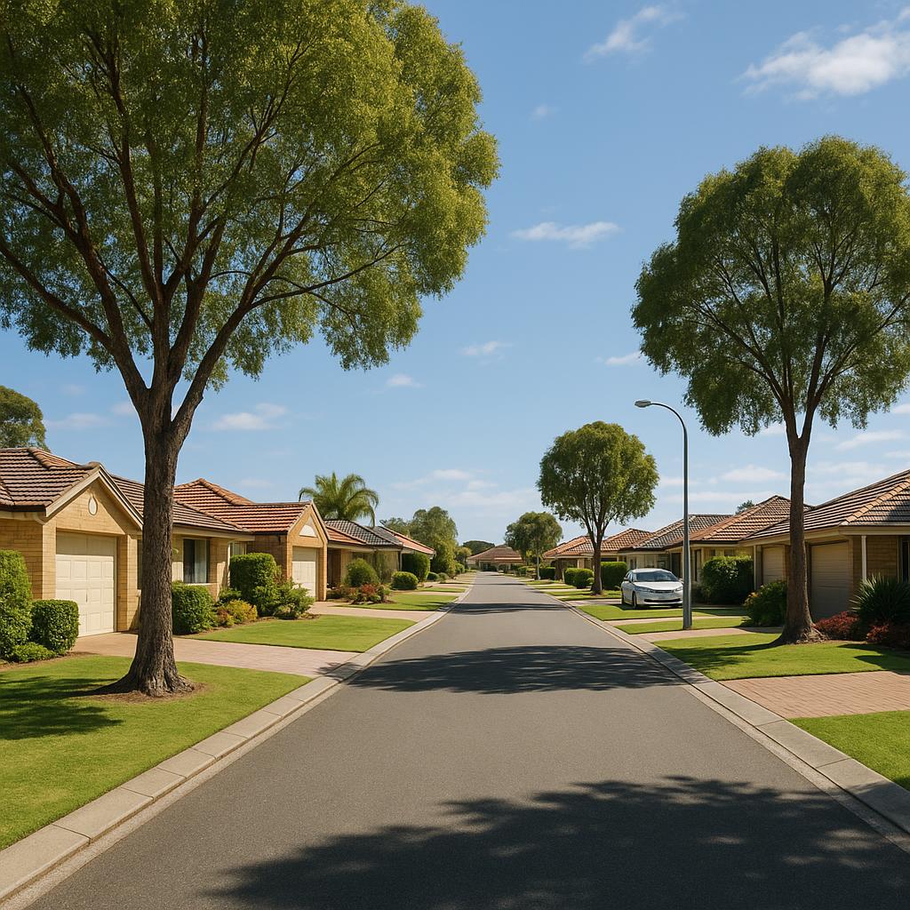 Canning Vale WA suburban streetscape with family homes