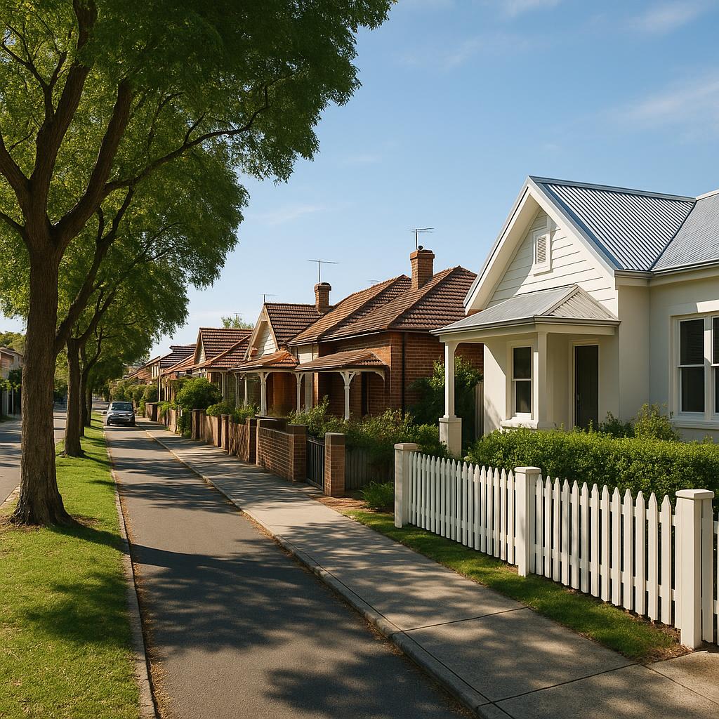 Established Perth inner-east residential street with mixed housing
