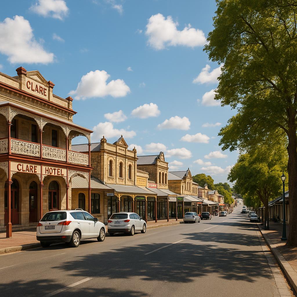 Clare SA regional township streetscape with heritage character