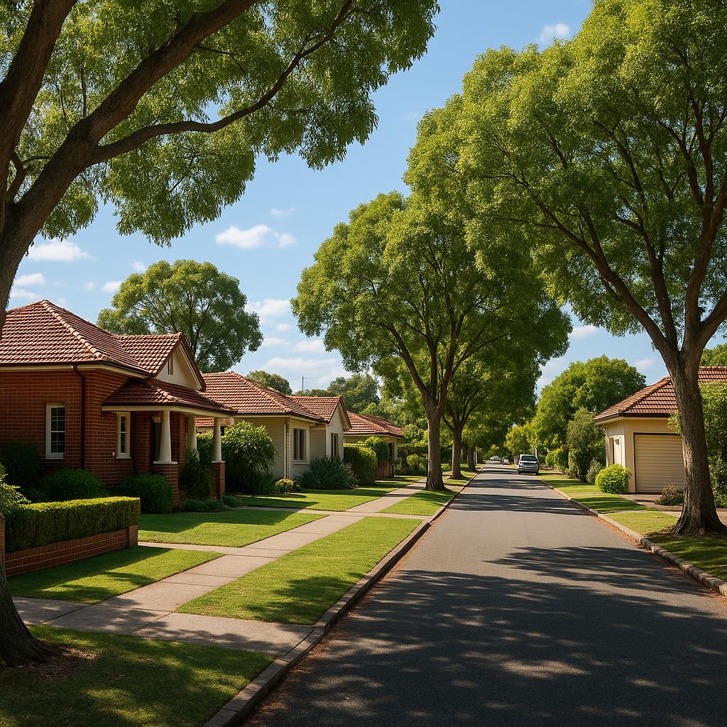 Established Coolbinia-style Perth streetscape with leafy homes