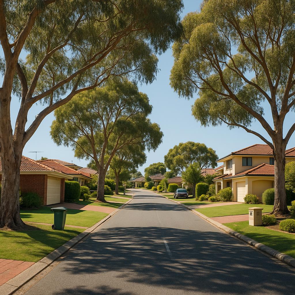 Established Duncraig WA streetscape with family homes