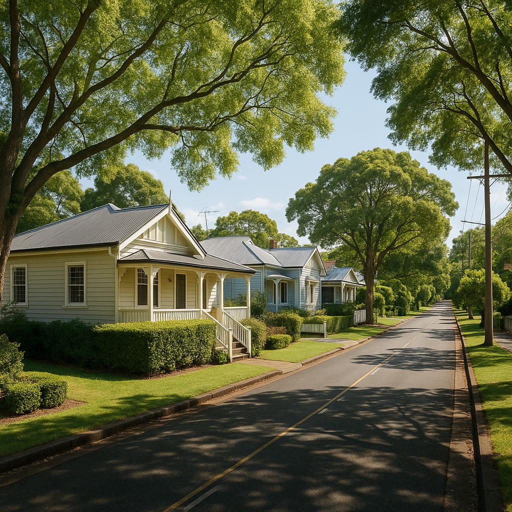 Leafy East Toowoomba streetscape with character homes