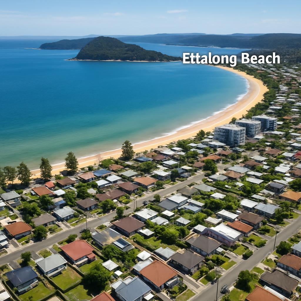Aerial view of Ettalong Beach