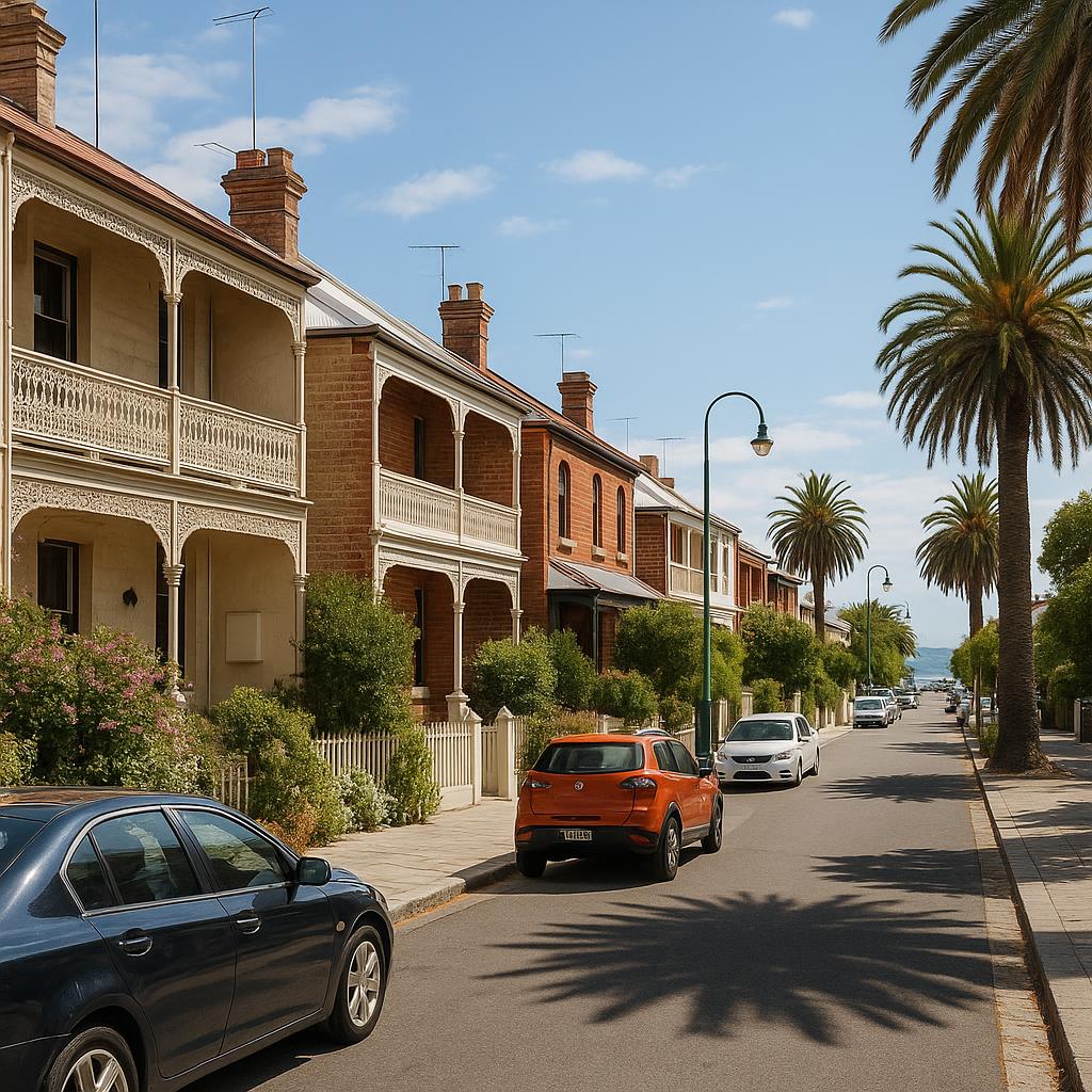 Fremantle heritage streetscape with coastal character
