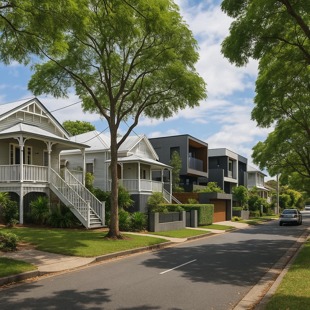 Leafy Hawthorne street with established homes and modern townhouses