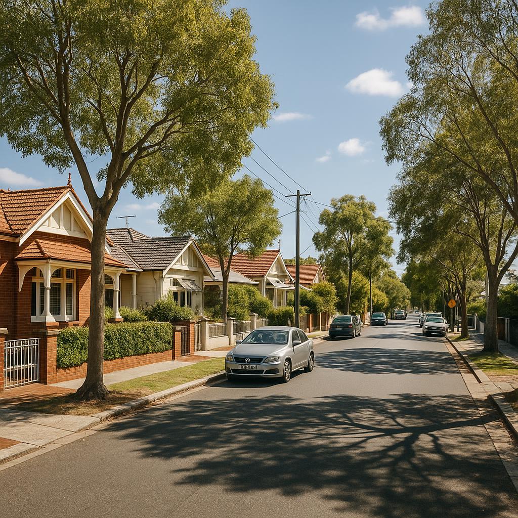 Inner-Perth character streetscape with established homes