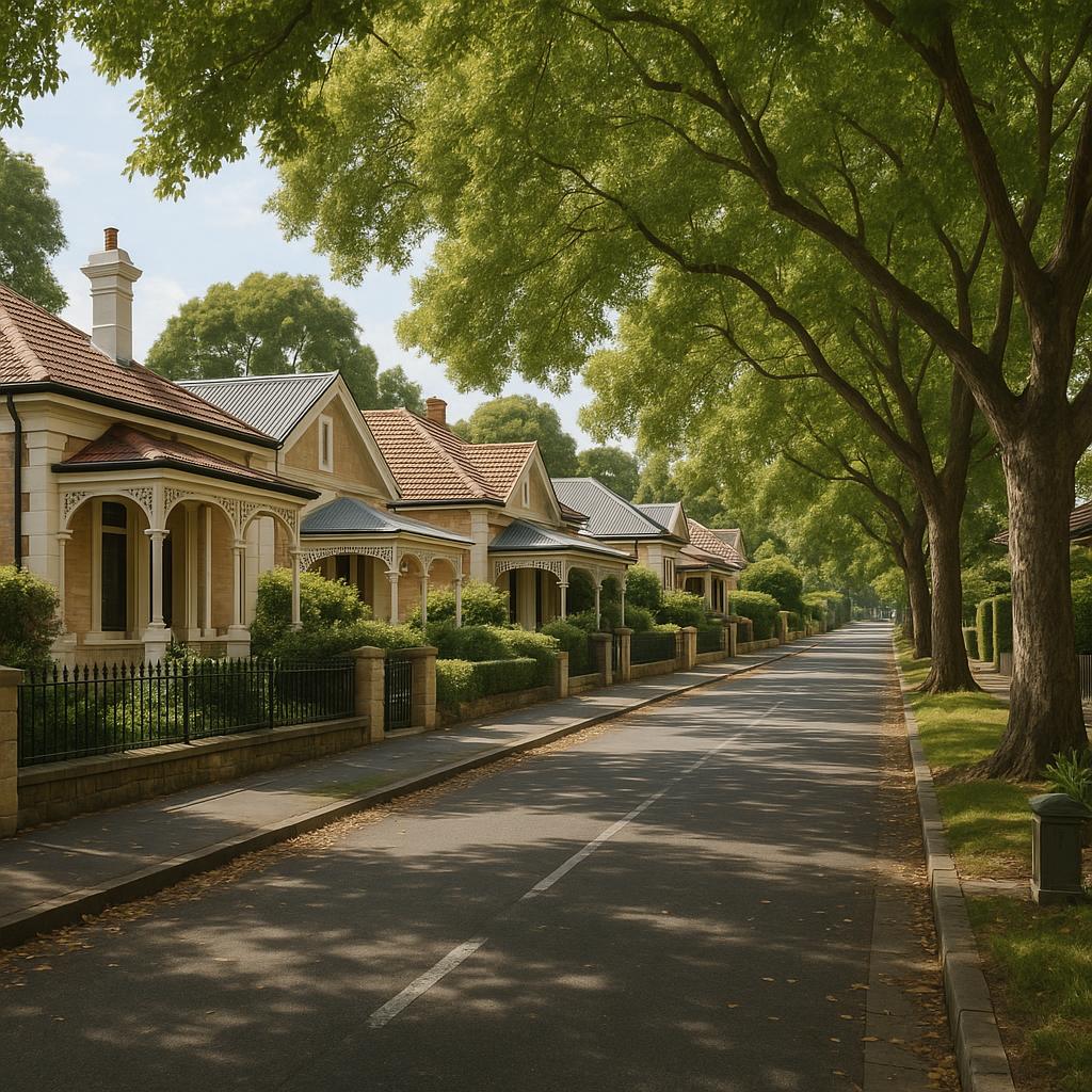Leafy Hyde Park SA streetscape with character homes