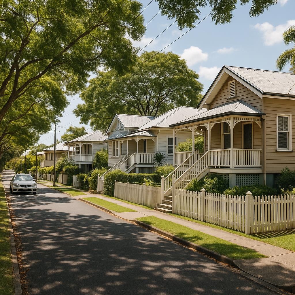 Leafy Kedron streetscape with established Brisbane homes