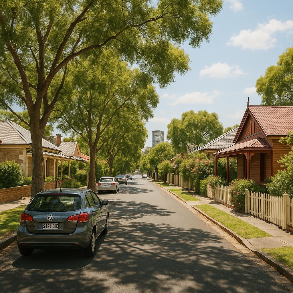Kent Town Adelaide streetscape with character homes and leafy inner-suburban feel