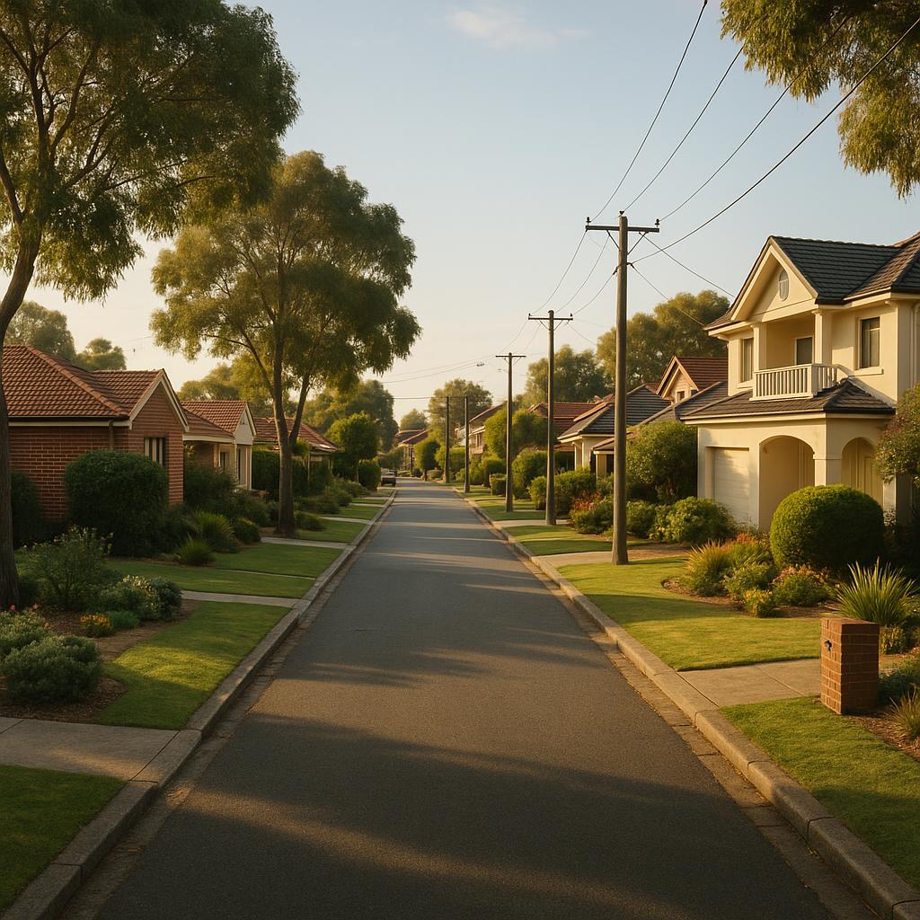 Established residential street in Kings Park WA with neat homes and gardens
