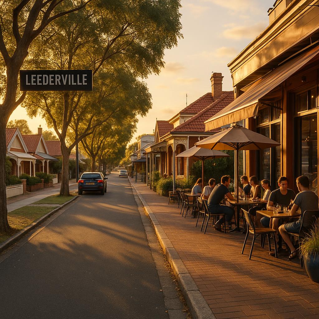 Leederville streetscape with character homes and leafy inner-Perth atmosphere