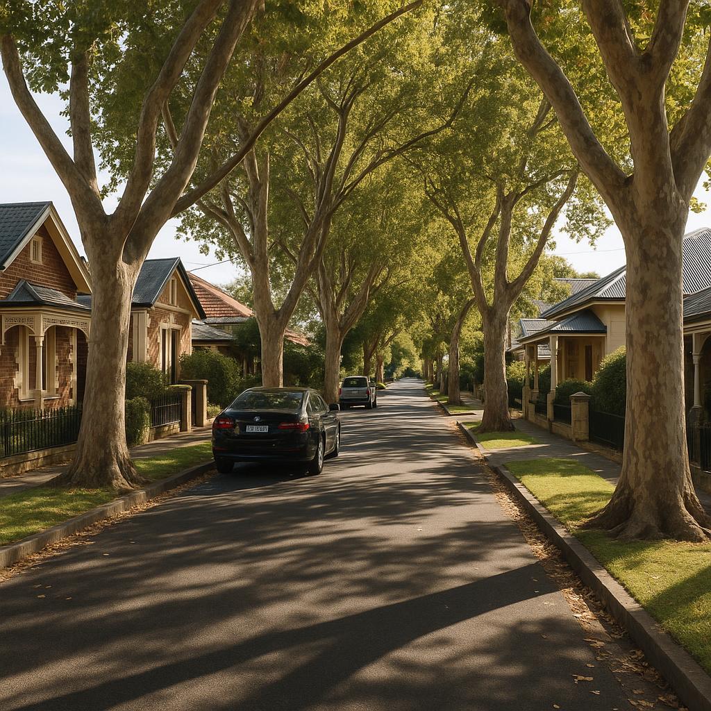 Established inner-southern Adelaide street with character homes and mature trees