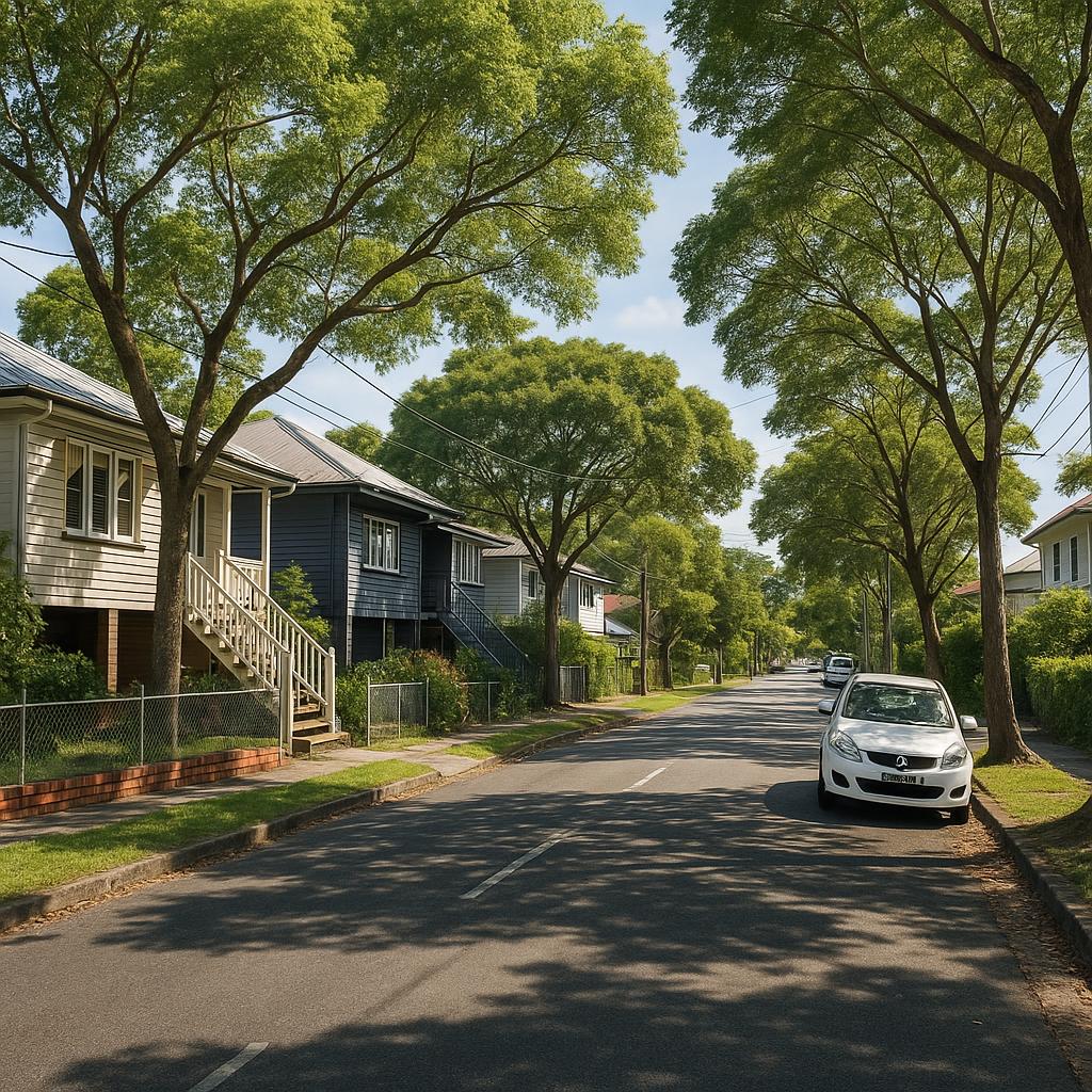 Moorooka inner-south Brisbane suburban street with established homes