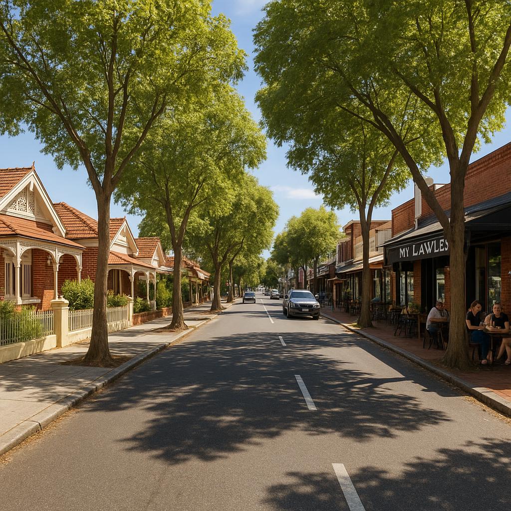 Mount Lawley street with character homes and leafy streets in Perth WA