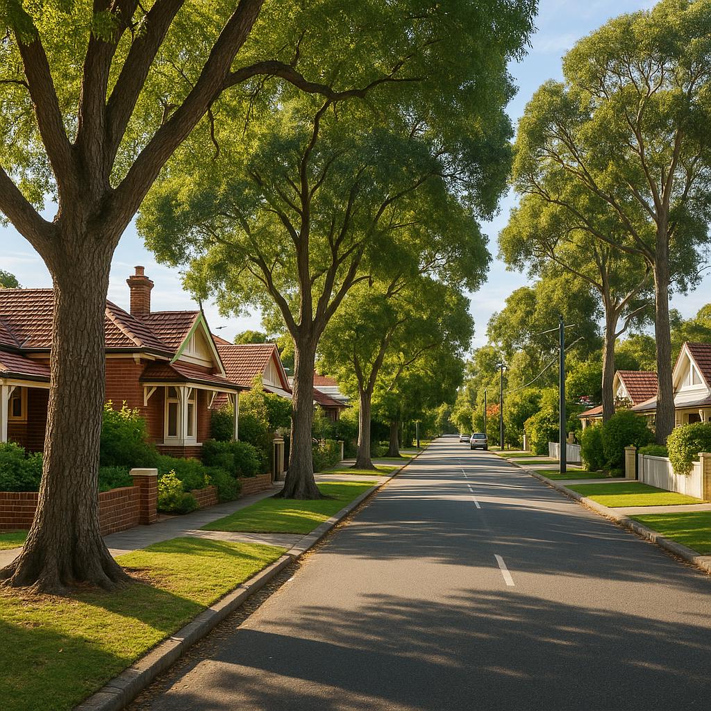 Leafy Nedlands street with character homes and mature trees