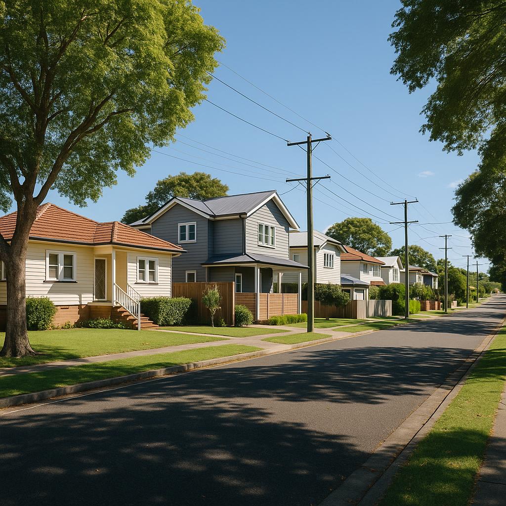 Northgate QLD residential street with mixed housing styles
