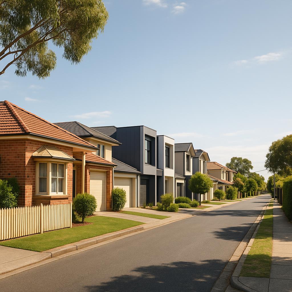 Oaklands Park suburban streetscape with practical homes