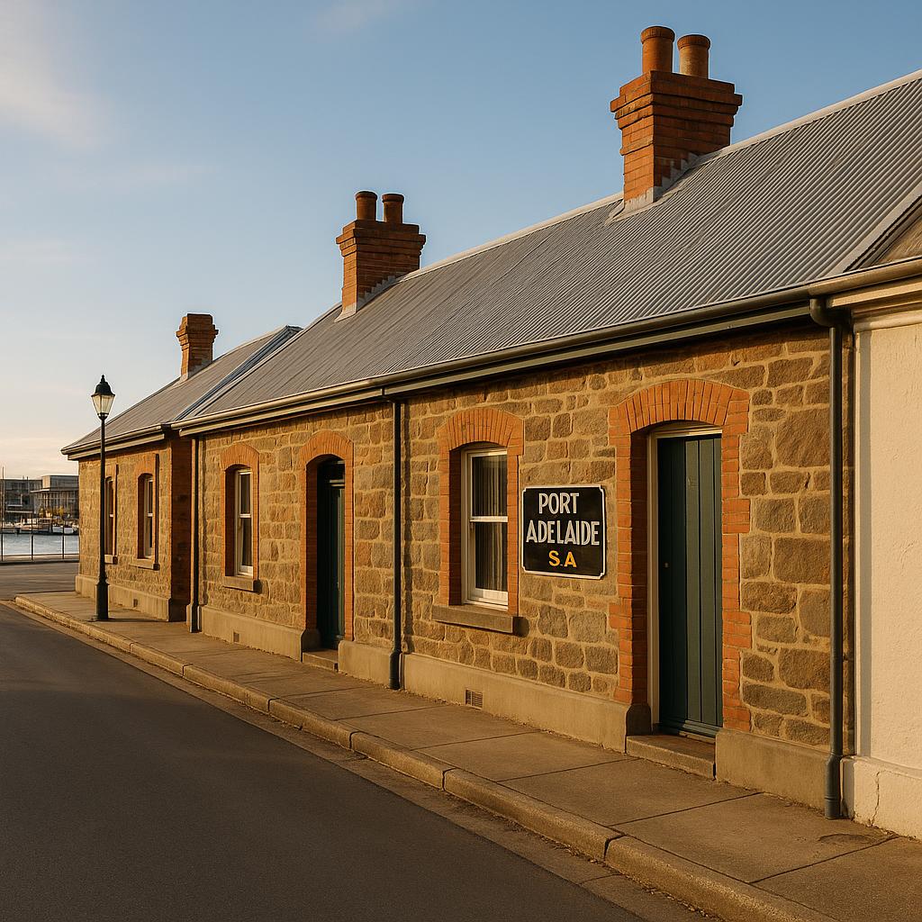 Heritage cottages near Port Adelaide waterfront renewal area