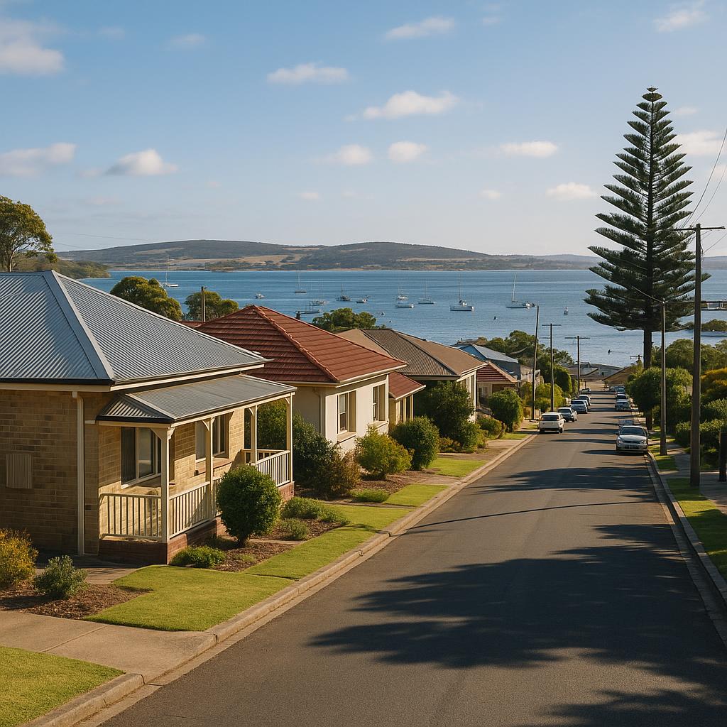 Port Lincoln coastal streetscape with homes and harbour atmosphere