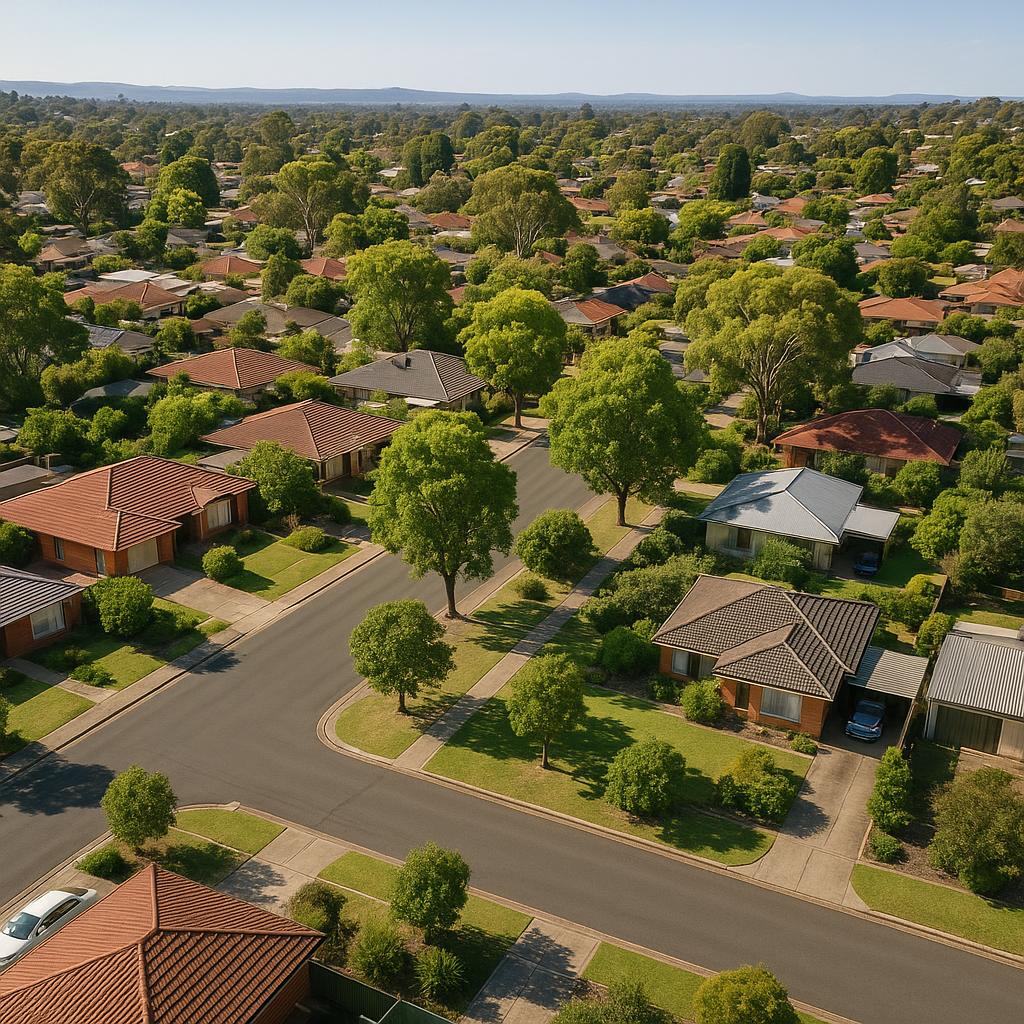Established Reynella suburban streetscape in South Australia