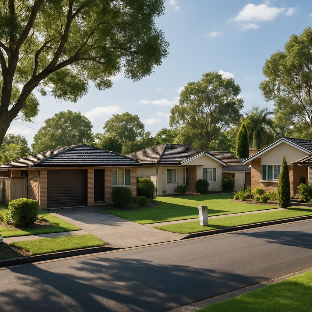 Detached family homes on a quiet Rochedale South street