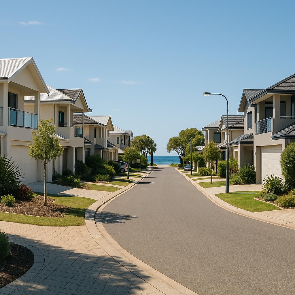 Rockingham WA coastal suburban homes near the foreshore
