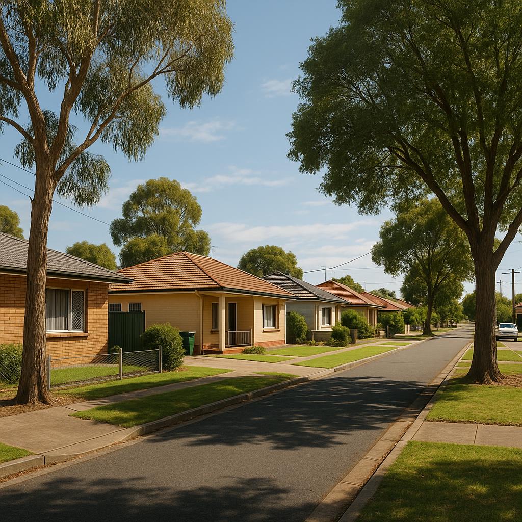 Salisbury SA residential streetscape with modest homes