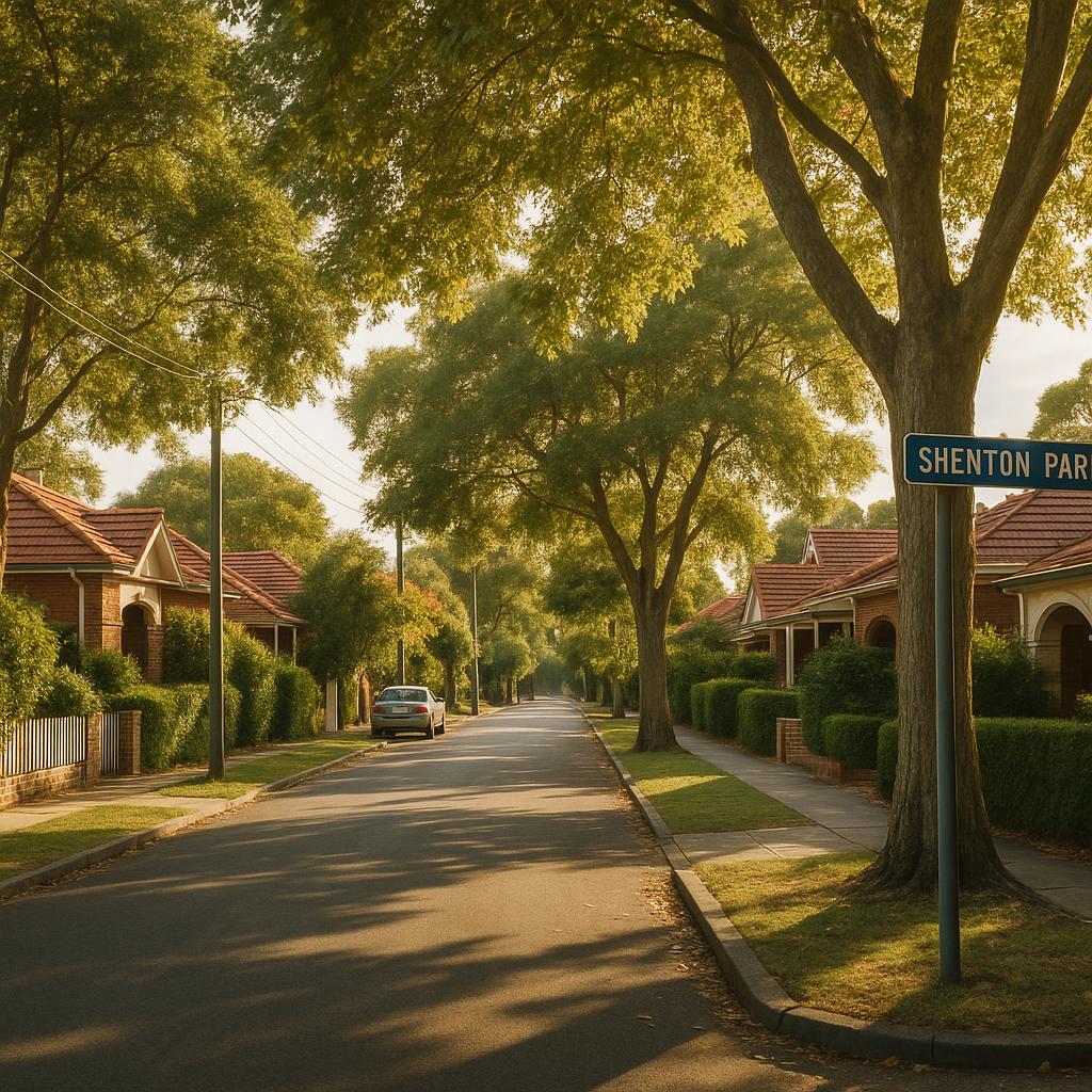Leafy Shenton Park residential street with established homes