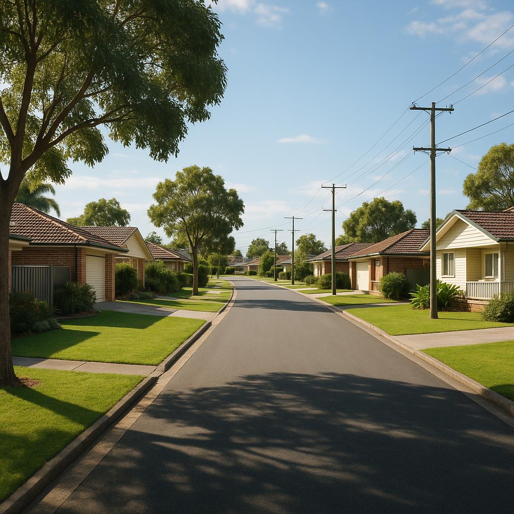 Photorealistic suburban streetscape in Strathpine QLD