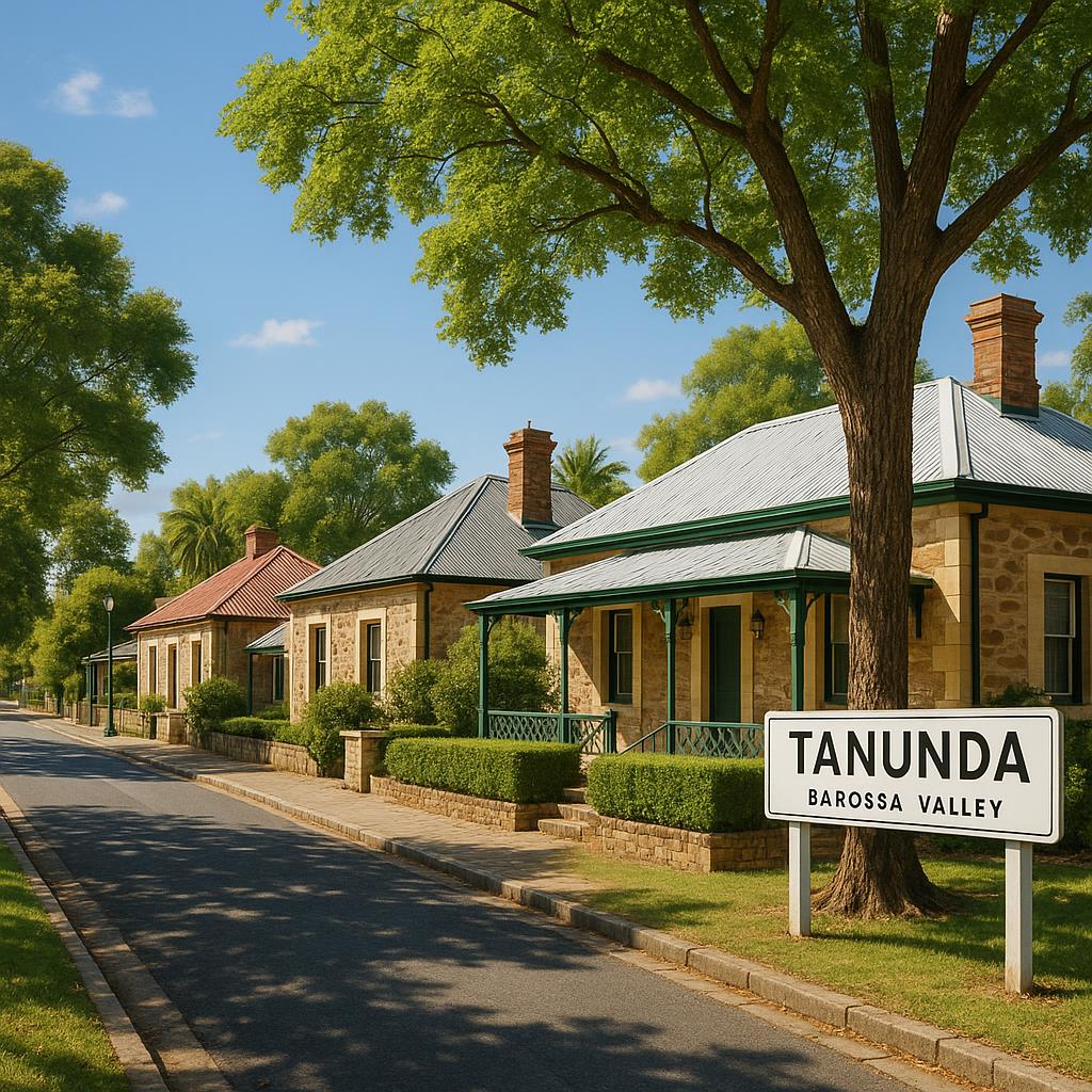 Tanunda heritage streetscape in the Barossa Valley