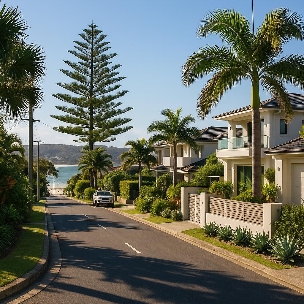 Terrigal NSW coastal residential street