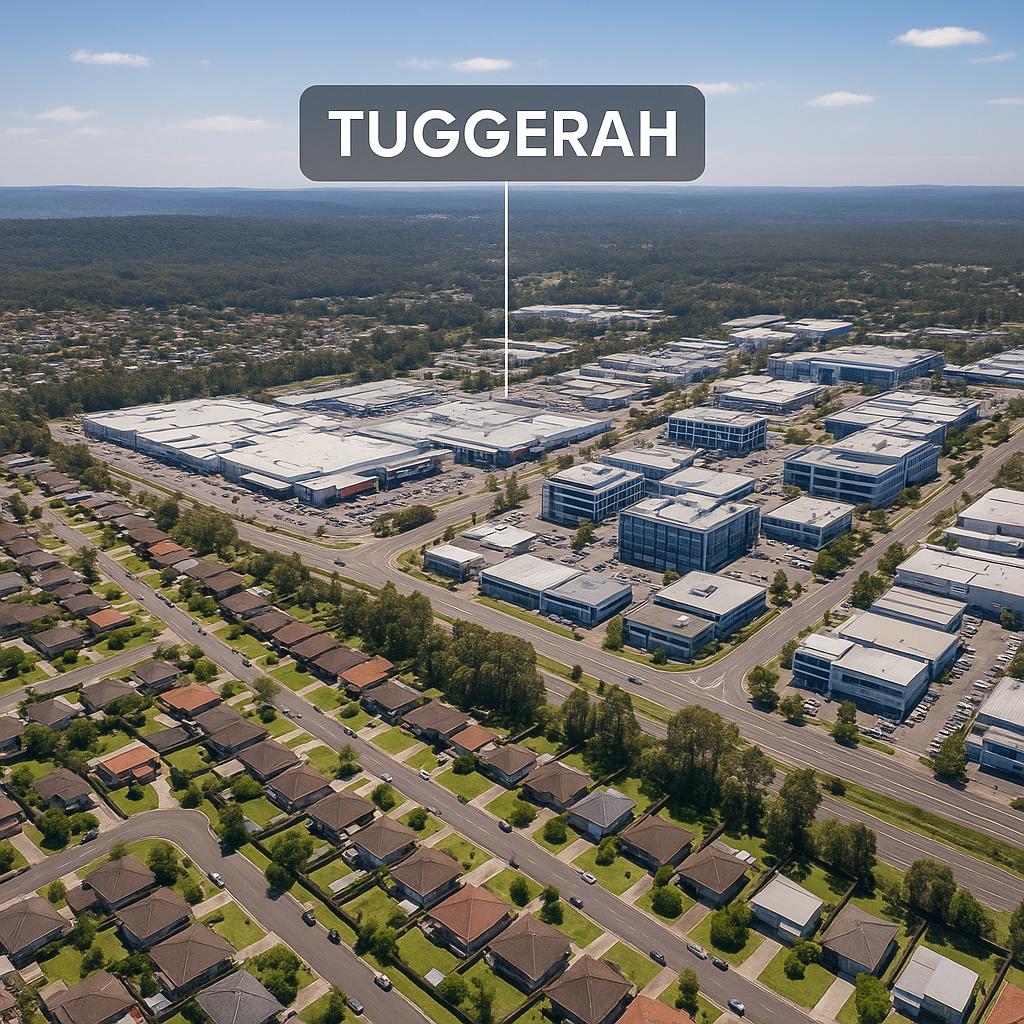 Aerial view of Tuggerah showing the vibrant community