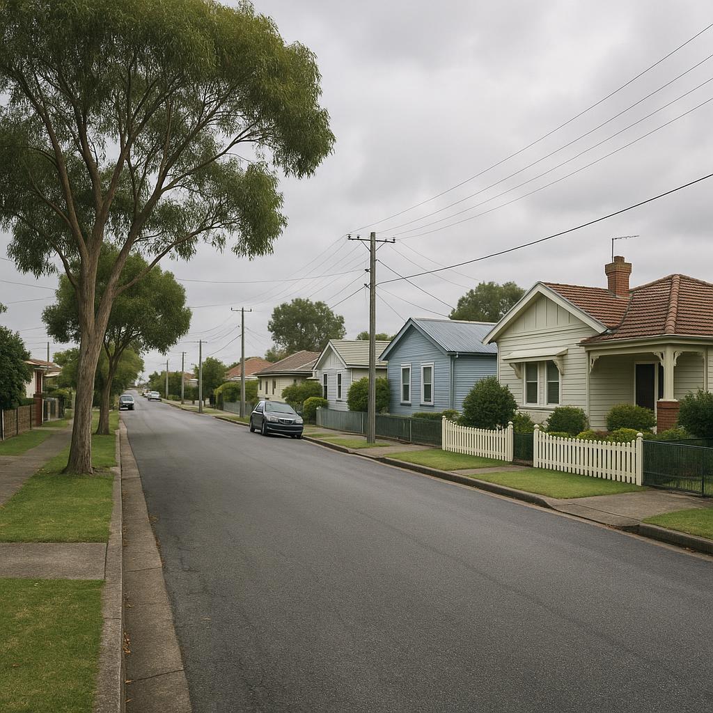 Established suburban street in Waratah NSW with tidy homes and mature trees