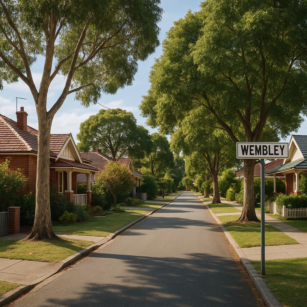 Wembley WA residential street with established homes and leafy streets
