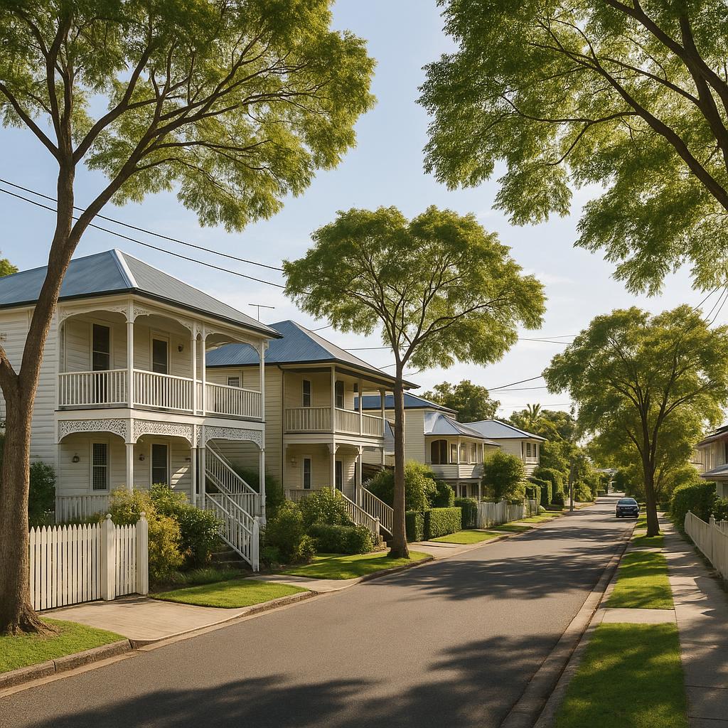 Wilston character homes on a leafy Brisbane street