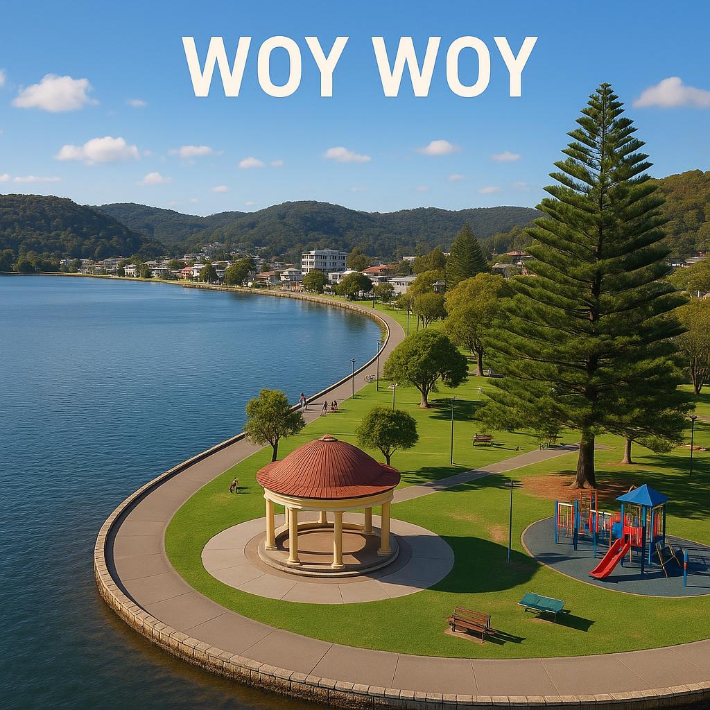 Scenic waterfront view of Woy Woy, New South Wales.