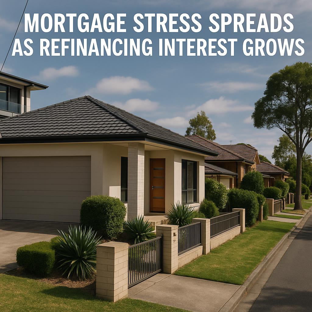 Mortgage stress spreads as refinancing interest grows — Australian property news illustration