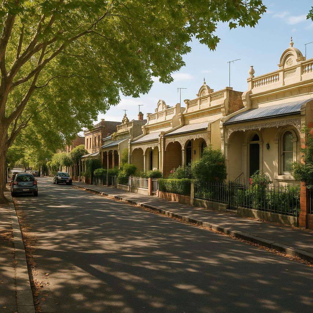 Albert Park heritage streetscape with leafy inner-bayside homes
