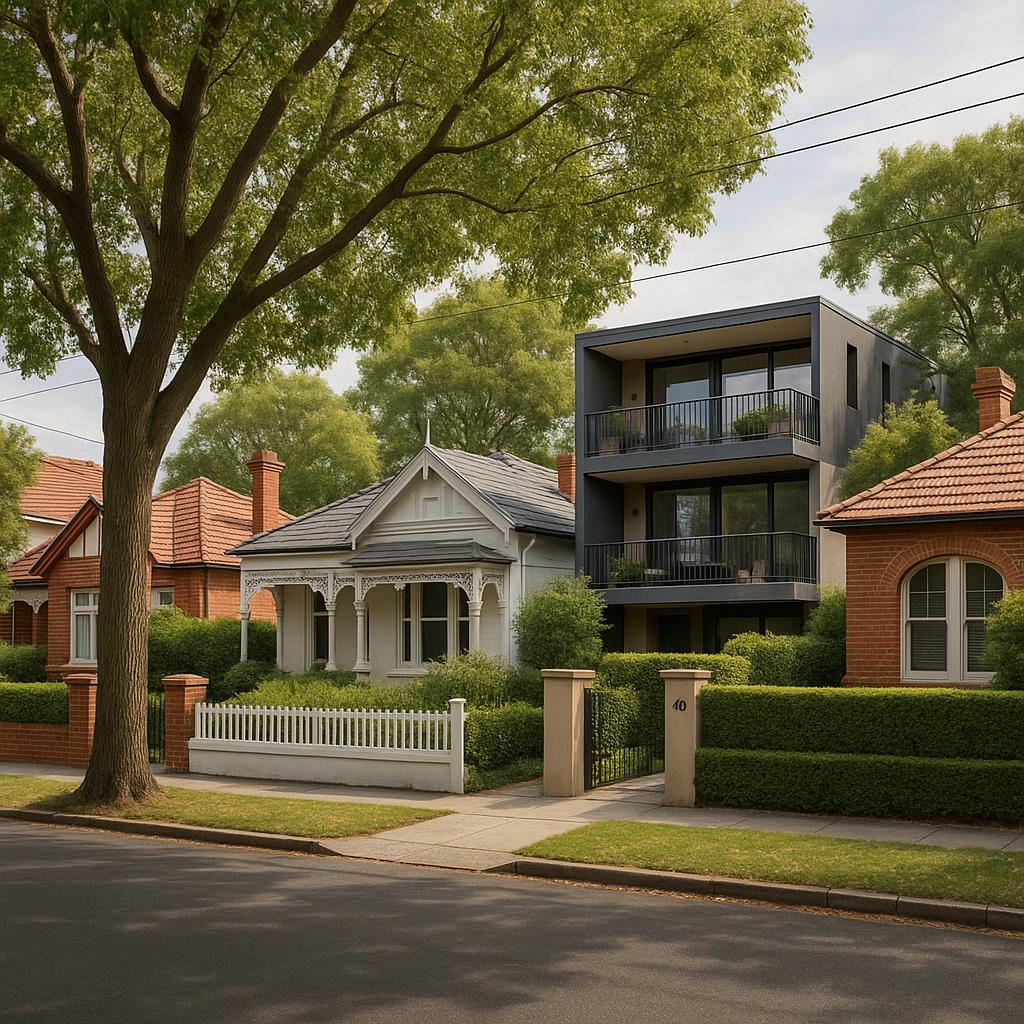 Leafy Caulfield North street with period homes and boutique apartments