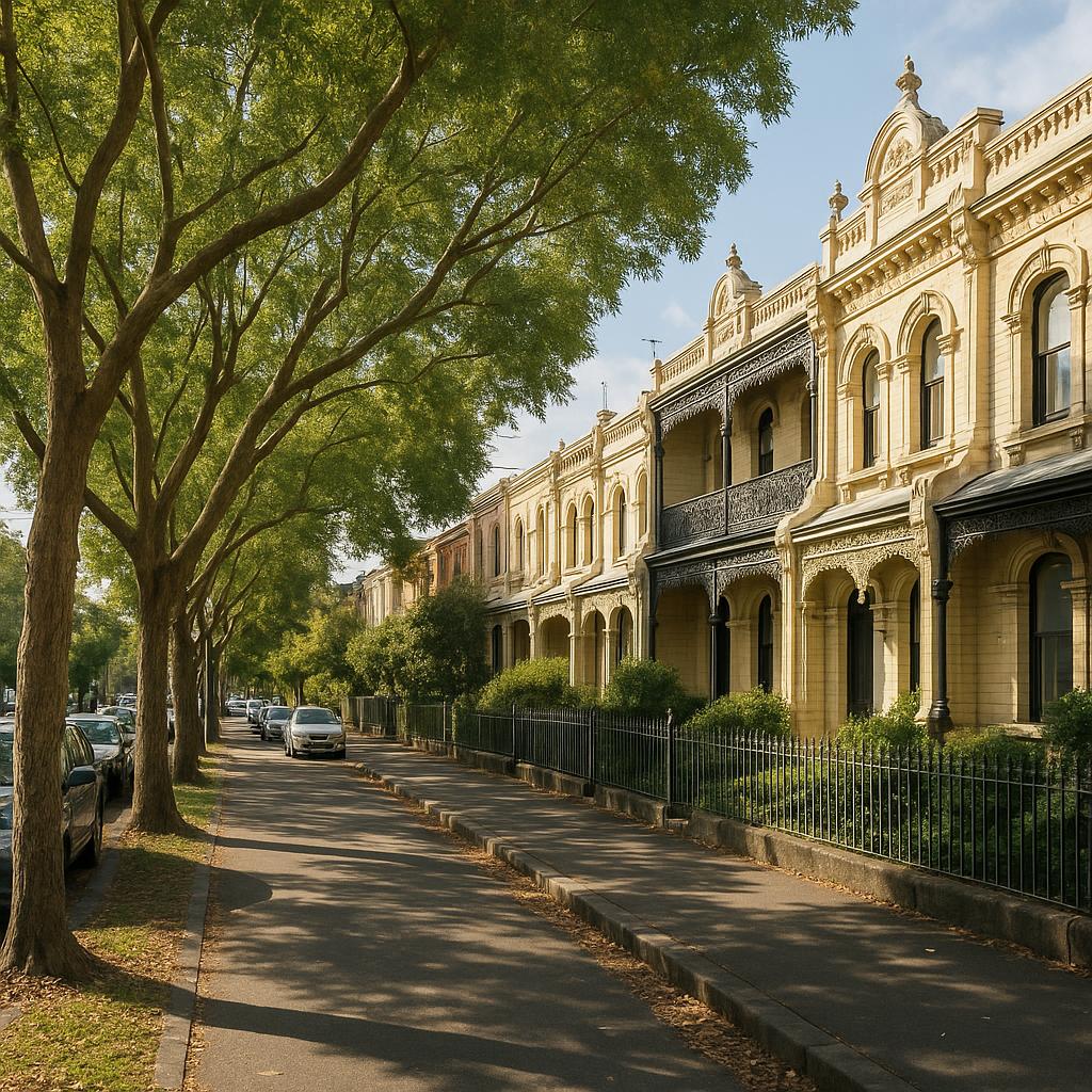 Clifton Hill Victorian terrace streetscape