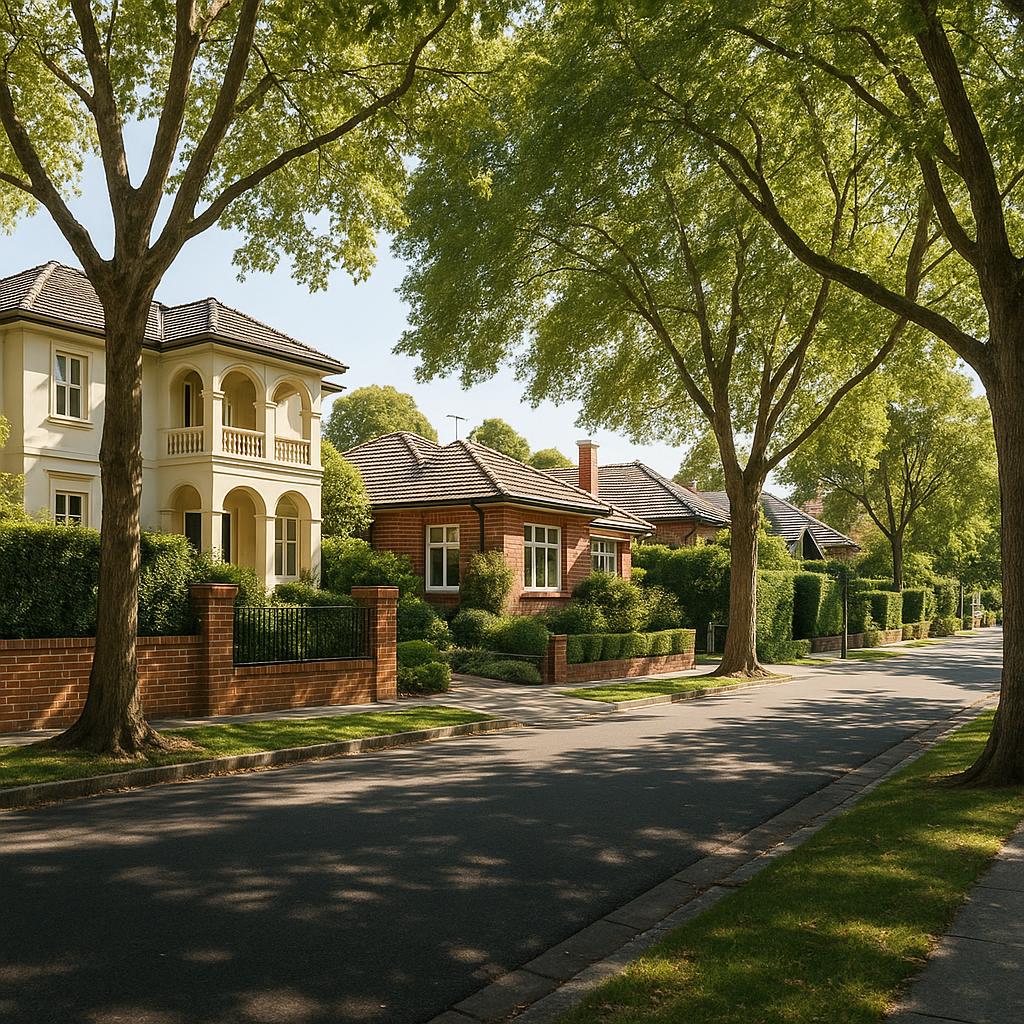 Leafy Deepdene VIC residential street with established homes