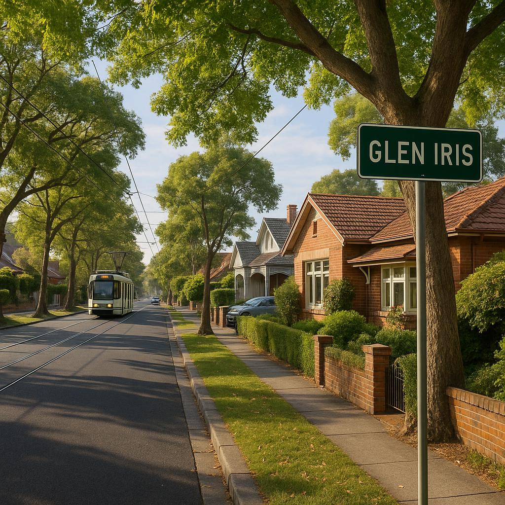 Glen Iris leafy suburban streetscape with established homes
