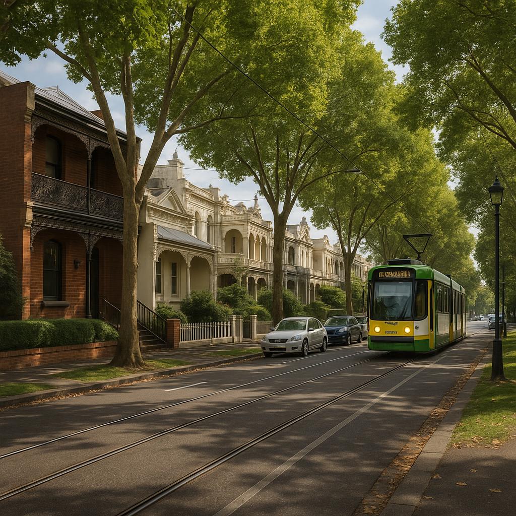 Hotham Hill streetscape with period homes and leafy inner-Melbourne character