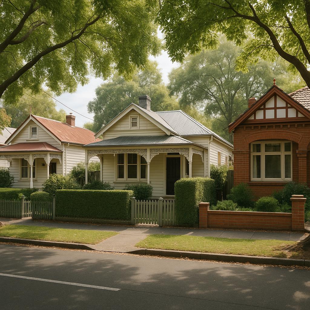 Kingsville VIC leafy inner-west residential street with period homes