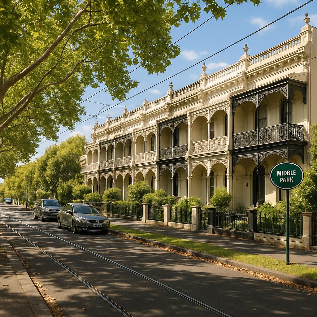 Middle Park heritage streetscape in an inner-bayside Melbourne setting