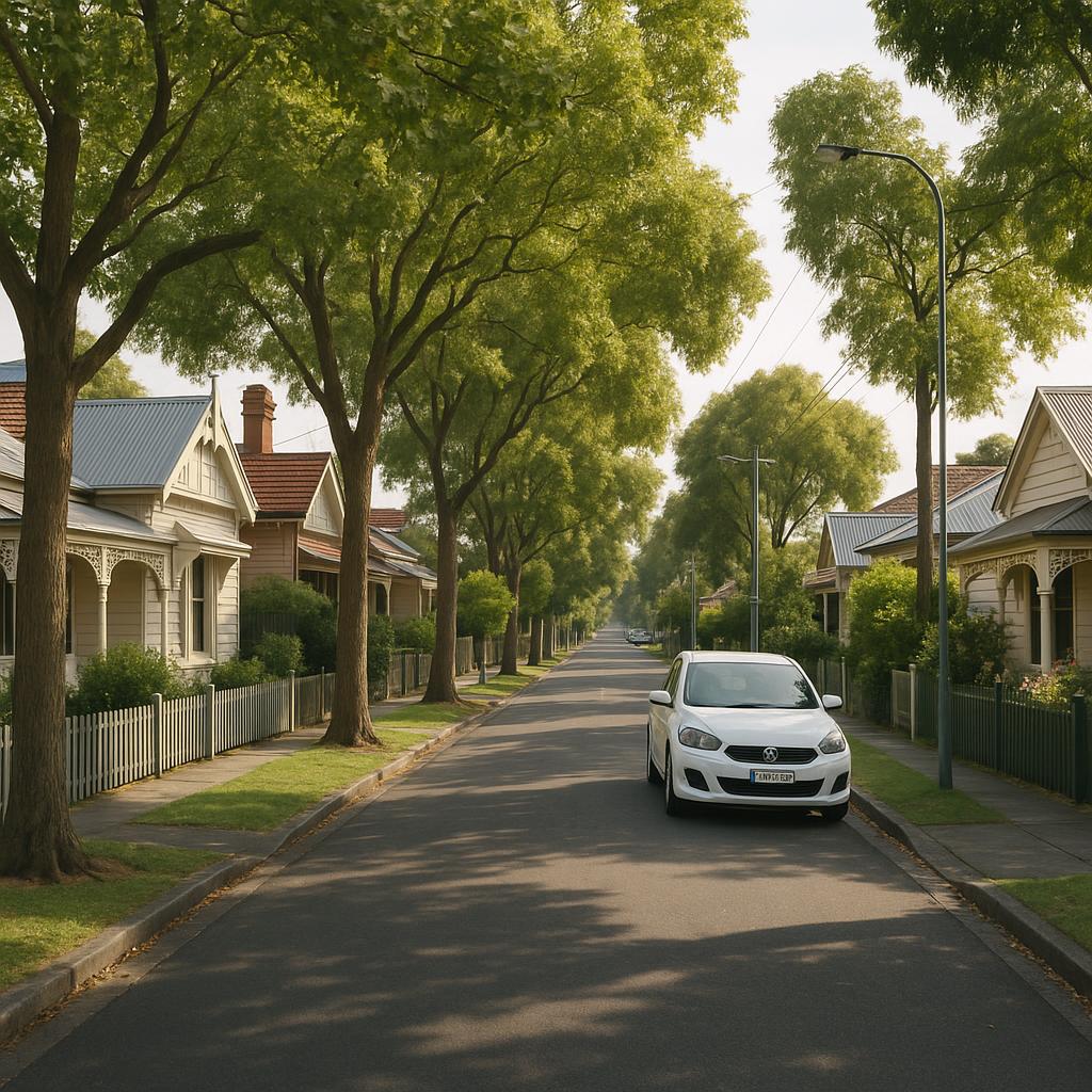 Newport VIC leafy inner-west streetscape with character homes